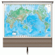 Advanced Physical Wall Maps Set-Roller w/Backboard;7-Map Custom