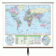World Essential Classroom Map on Roller w/ Brackets