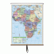 Africa Essential Classroom Map on Roller w/ Brackets